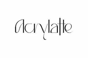 Acrylatte Demo font