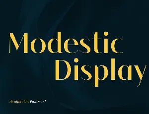 Modestic display font