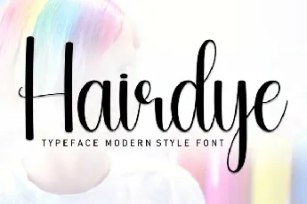 Hairdye Script font