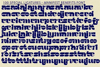 Manifest Benefits Demo font