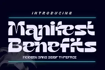 Manifest Benefits Demo font