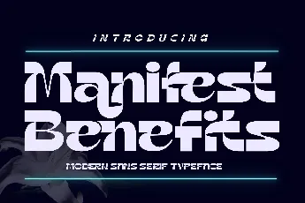 Manifest Benefits Demo font