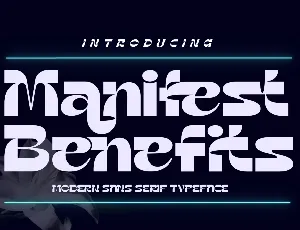 Manifest Benefits Demo font