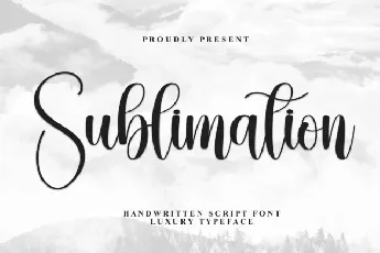 Sublimation Script Typeface font