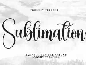 Sublimation Script Typeface font