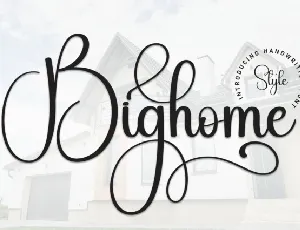 Bighome Calligraphy font