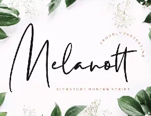 Melanott Modern Signature font