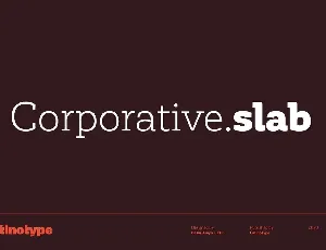 Corporative Slab font