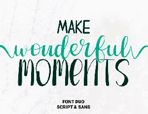 Make Wonderful Moments font