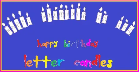 Happy Birthday Letter Candles font