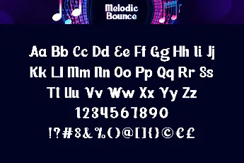 Melodic Bounce Demo font