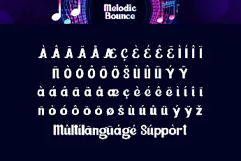 Melodic Bounce Demo font