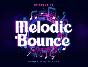 Melodic Bounce Demo font