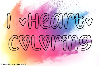 I Heart Coloring font