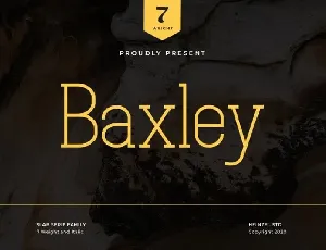 Baxley Slab Serif font