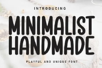 Minimalist Handmade Display font