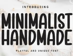 Minimalist Handmade Display font