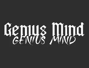 Genius Demo font