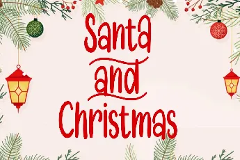 Santa and Christmas font