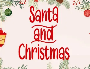 Santa and Christmas font