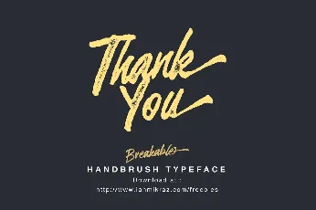 Breakable Brush font