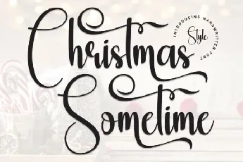 Christmas Sometime Script font