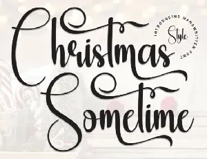 Christmas Sometime Script font