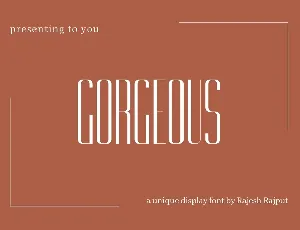 Gorgeous Family font