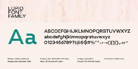 Lupio Family font