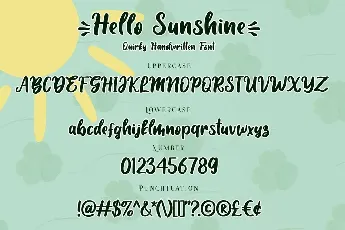 Hello Sunshine font