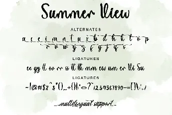 Summer View font