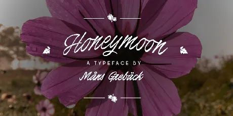 Honeymoon PERSONAL USE font