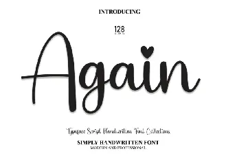 Again Script font