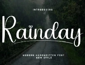 Rainday Script font