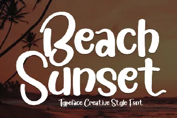 Beach Sunset Display font