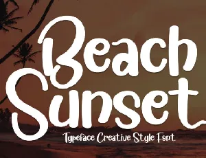 Beach Sunset Display font