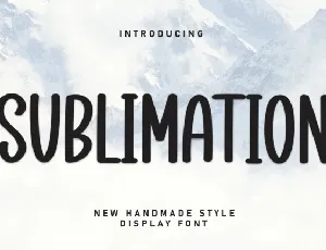Sublimation Display font