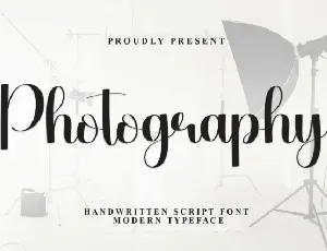 Photography Script font