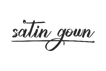 Satin Gown Demo font