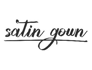 Satin Gown Demo font