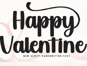 Happy Valentine Script font