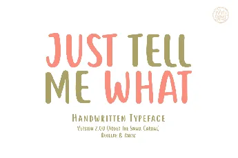 Just Tell Me font