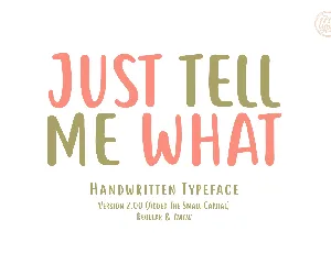 Just Tell Me font