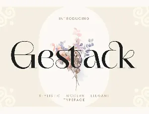 Gestack font