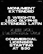 Monument Extended Family font