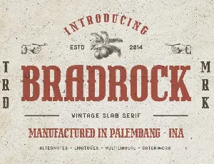 Bradrock font