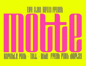 Motte DEMO font