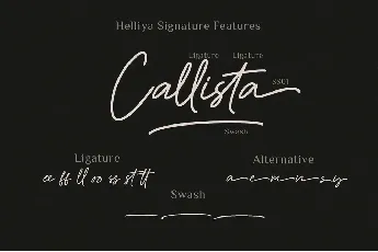 Helliya Signature font