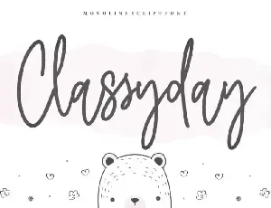 Classyday Monoline Script font