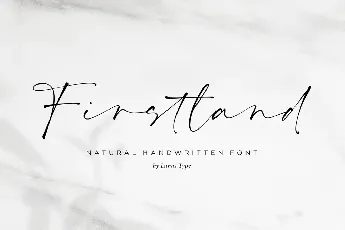 Firstland font